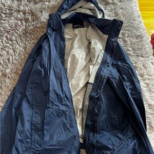 Marmot Navy Jacket with Patterned Lining